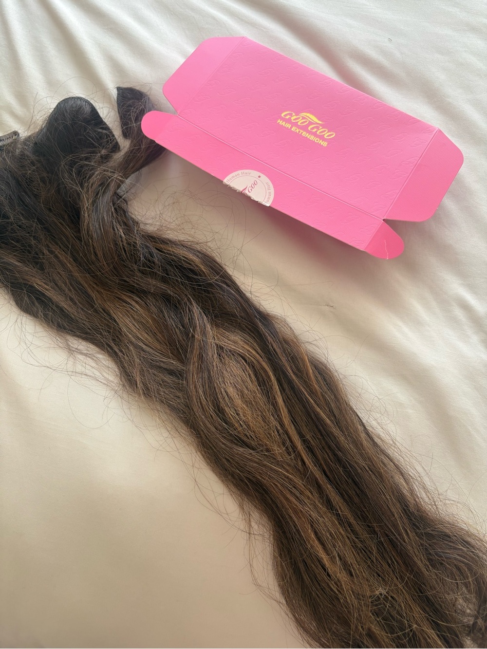 Hair Extensions — Dark Brown with Warm Highlights